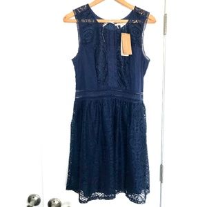 NWT Francesca's Dress - Rachelle, Lace in Indigo
